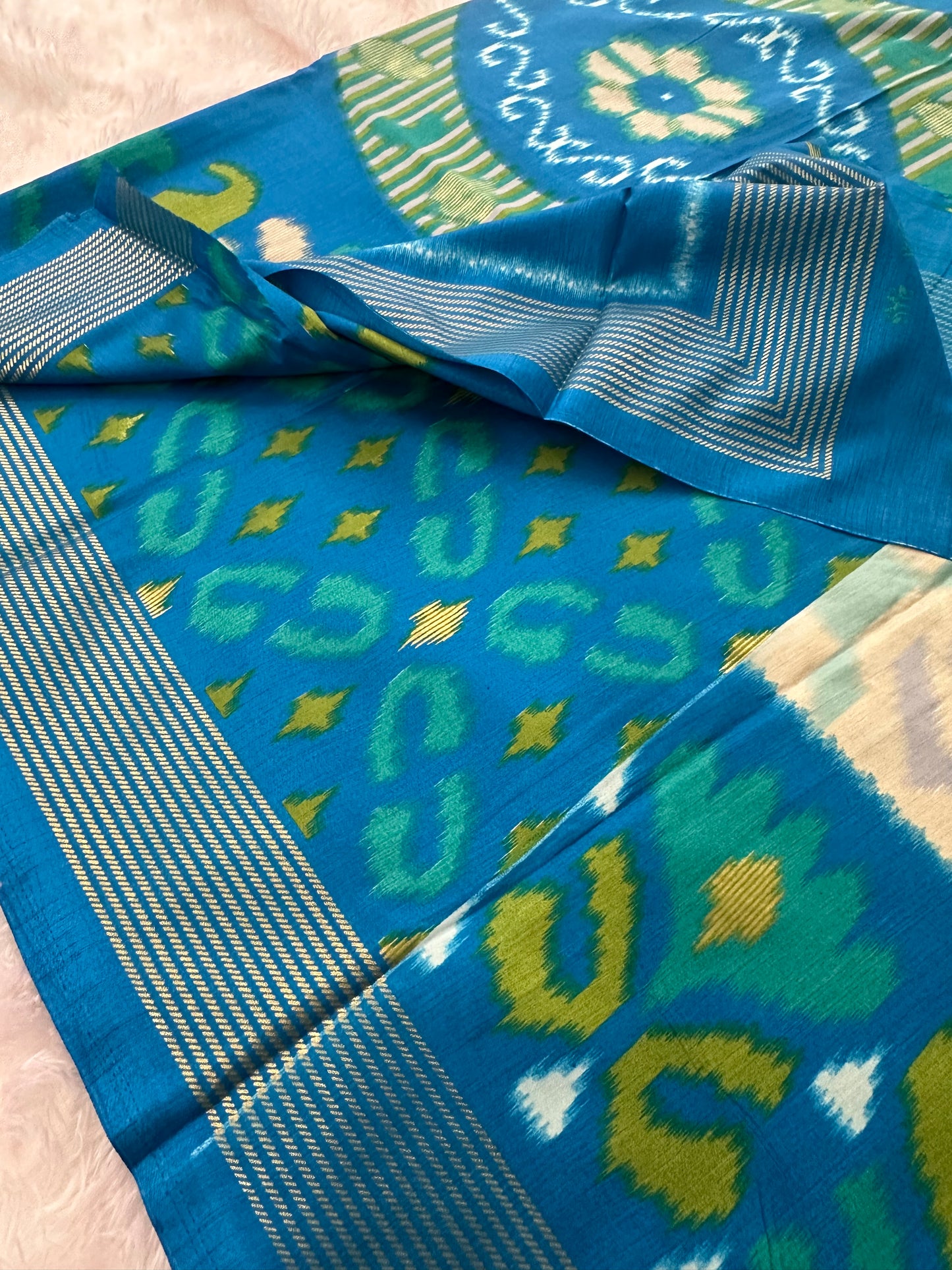 Ikkat Print Crape Chiffon-M26