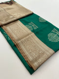 New Semi Soft silk Sarees From Kanchi in beatiful Borders -JU20