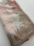 Designer Tissue Organza Embroidery Work Border-JU4