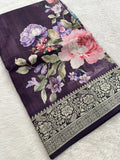 Kalamkari Printed Crape-JU14
