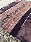 Kalamkari Printed Crape-JU14