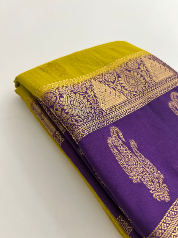 Semi Mysore Silk Saree-JU31