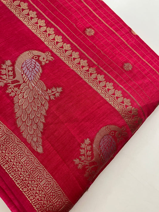 Tussar Chiffon Saree
