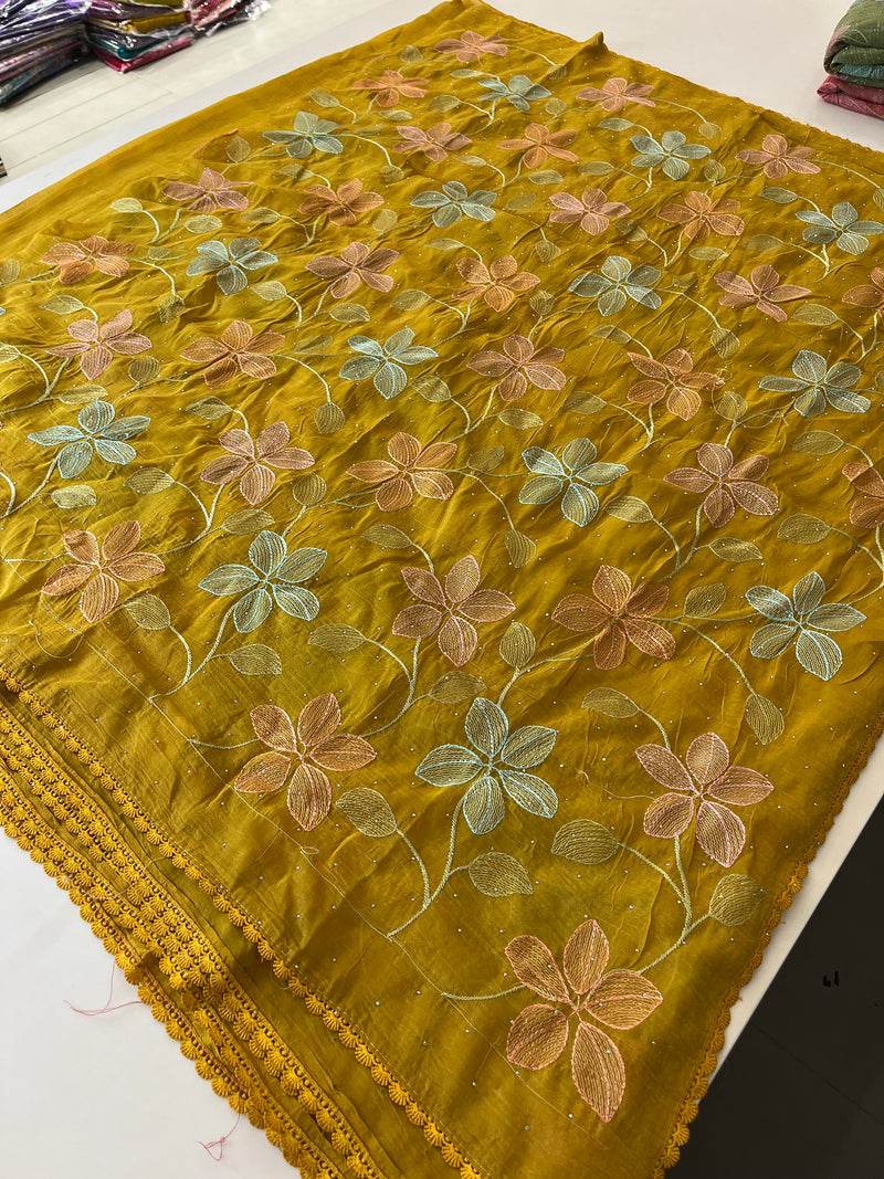 Soft organza Fancy saree-112
