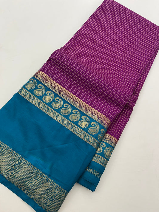 Crepe Small Checks Bentex Border