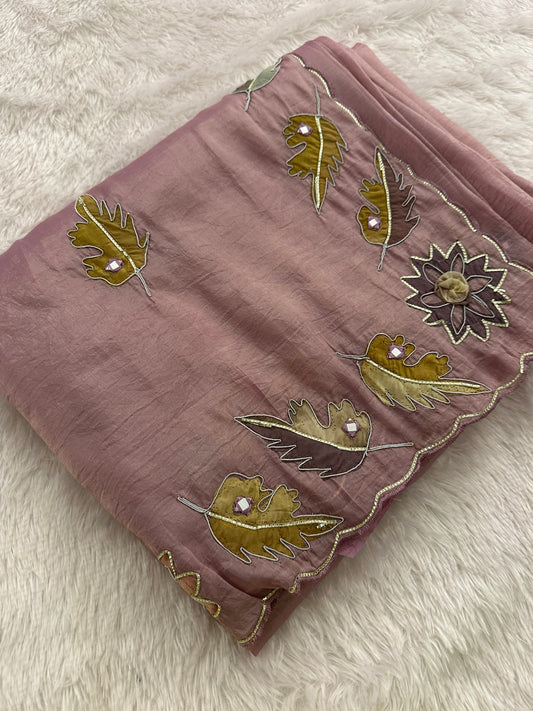 NEW PASTEL ORGANZA DESIGNER SAREE