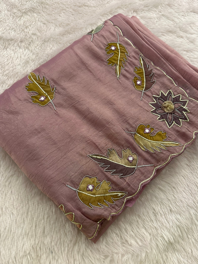 NEW PASTEL ORGANZA DESIGNER SAREE