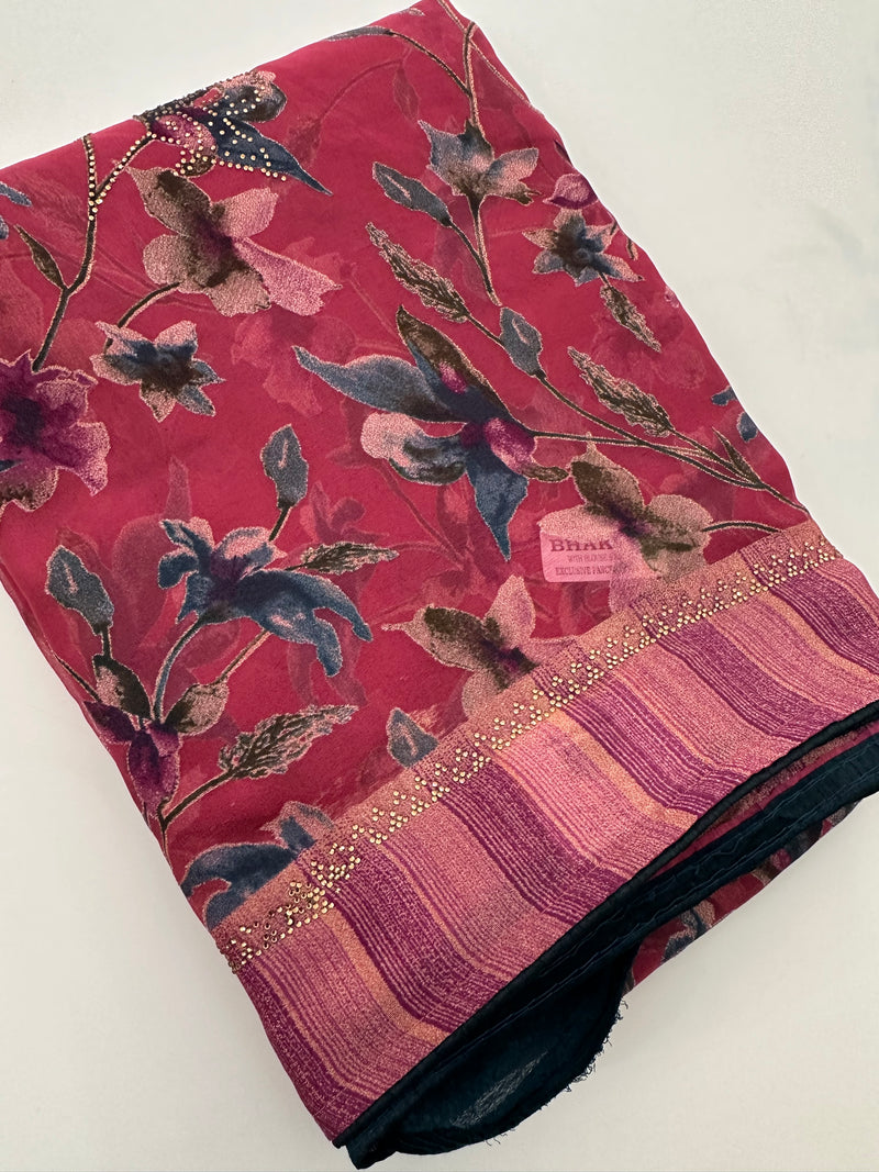Brosso Fancy Saree New-(JU1)