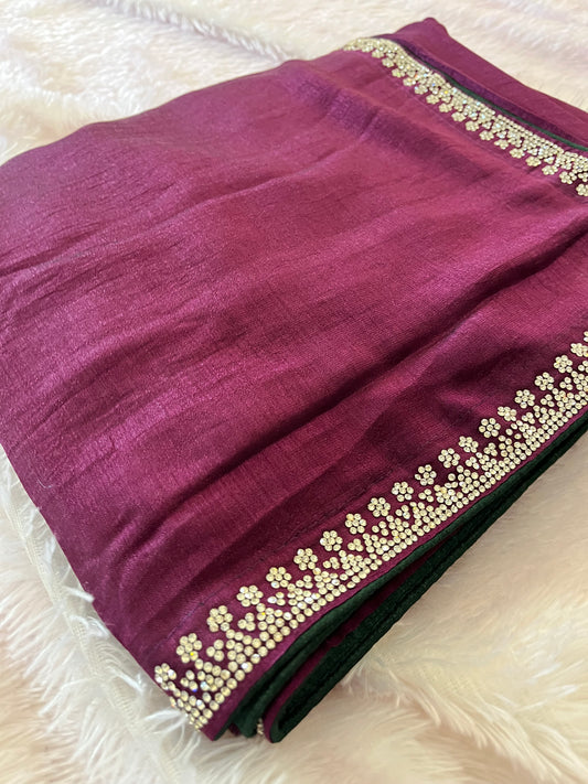 Tussar Fancy Stone Work