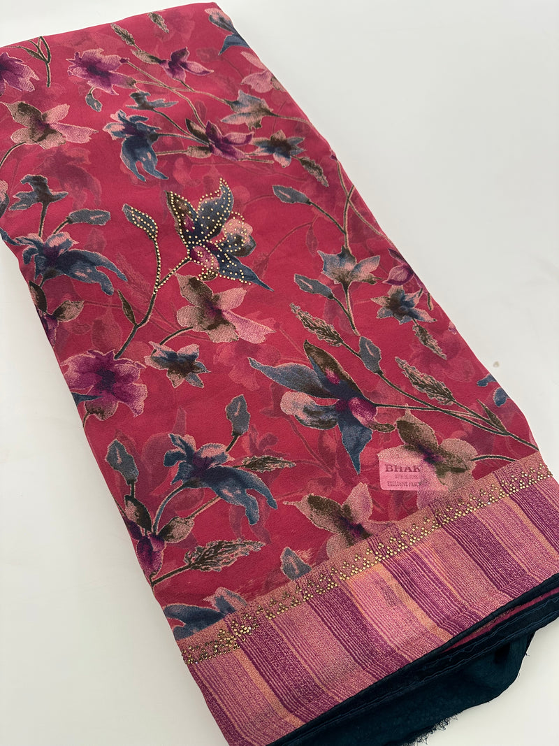 Brosso Fancy Saree New-(JU1)