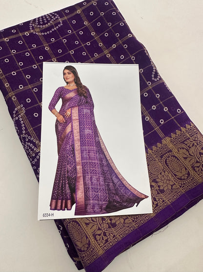 Crape Chiffon Fancy Saree-J1