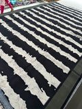 Black and White Tussar Printed Saree- JU28