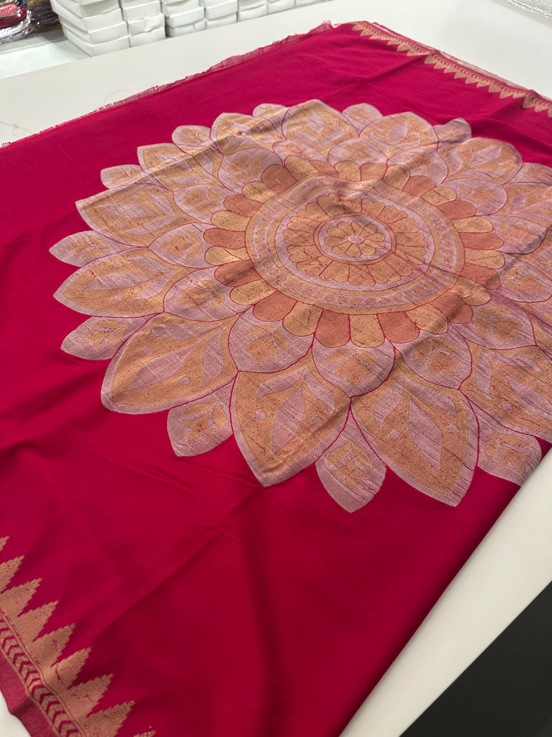 Designer Saree - Pink Crepe Georgette JU17