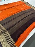 Cut Dana Work Border Chinnon Saree -AU6