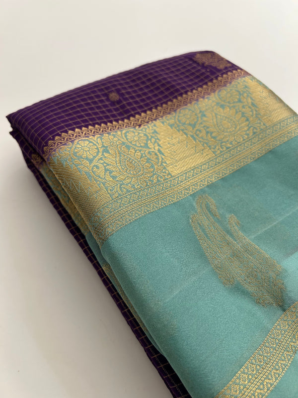Semi Mysore Silk Saree-JU31