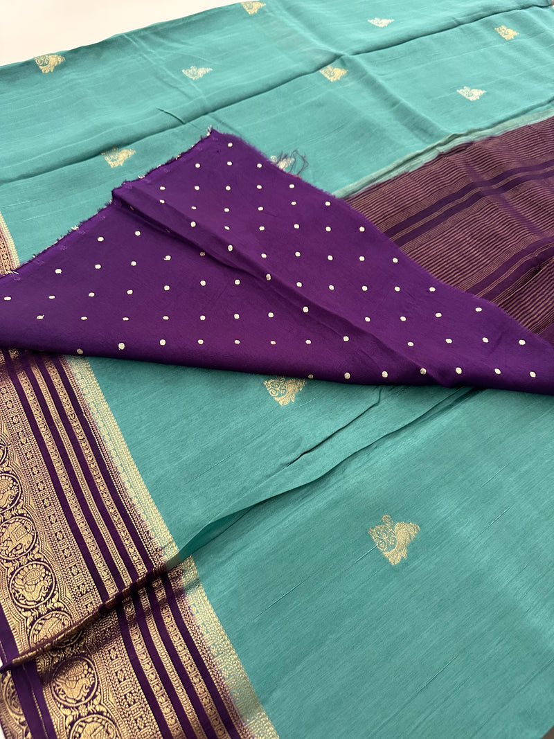 Cut Dana Work Border Chinnon Saree -AU6
