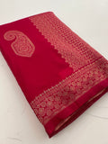 Banarsi Crape Fancy 🌹-AU6