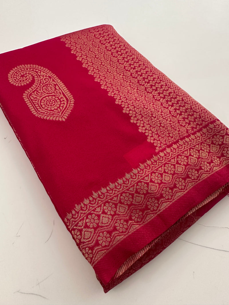 Banarsi Crape Fancy 🌹-AU6