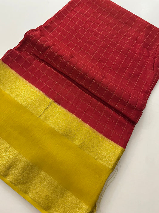 Dupion silk saree