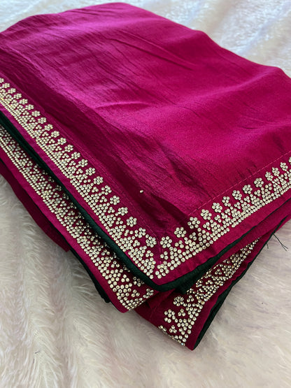 Tussar Fancy Stone Work