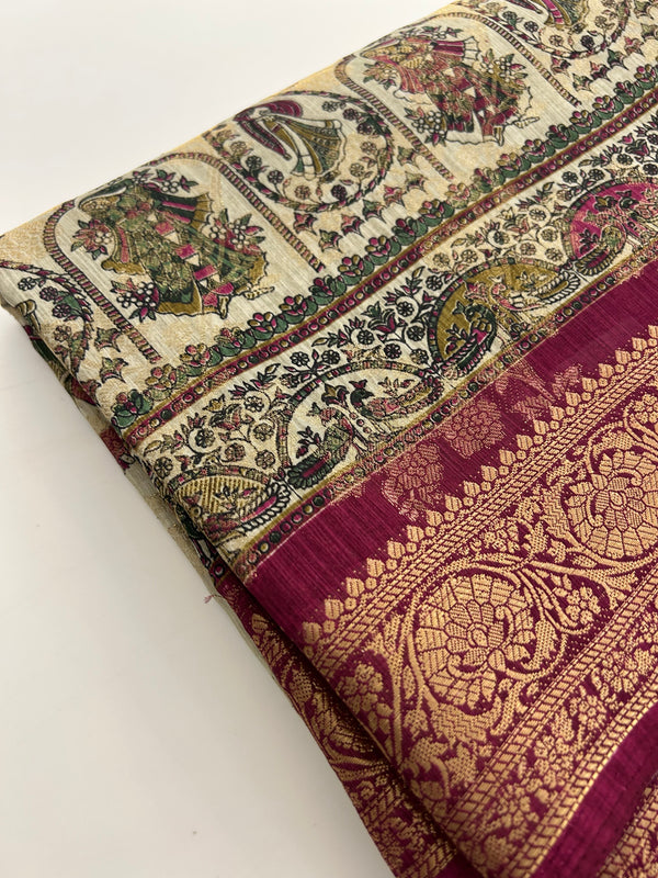 Tussar Fancy Printed -JU30