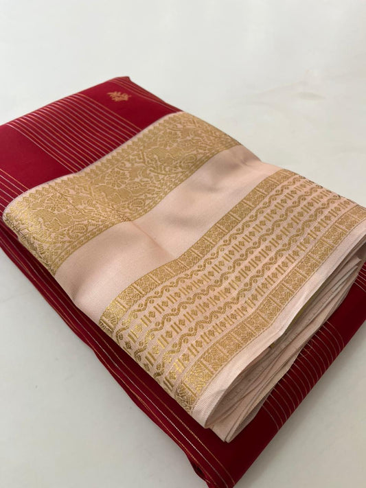 Dark Pink x Light Pink Kanchi Pattu Saree