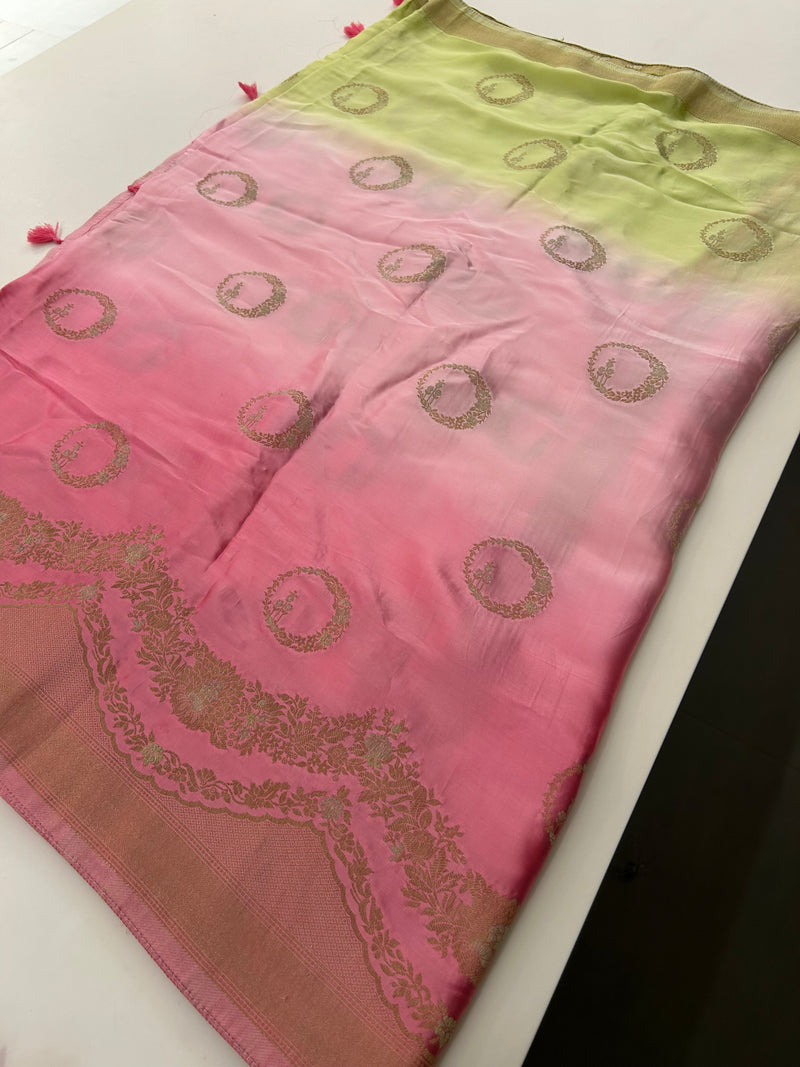 Satin Crepe Banarsi Designer -JU29