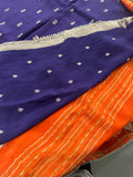Cut Dana Work Border Chinnon Saree -AU6