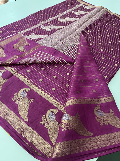 Tussar Chiffon Saree