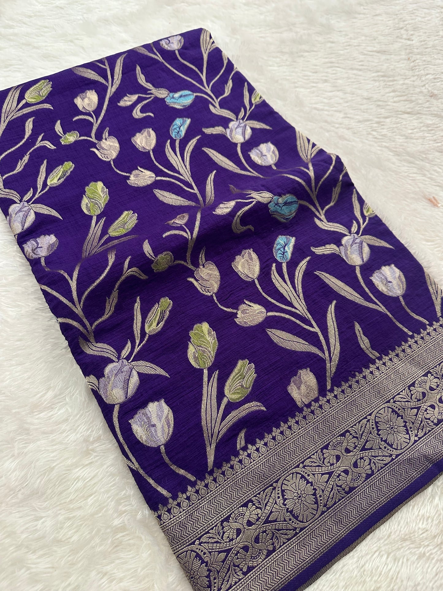 Tulips Linen Premium Saree-M13