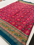 Crush Patola Bandhini Saree – Pink X Blue AU24