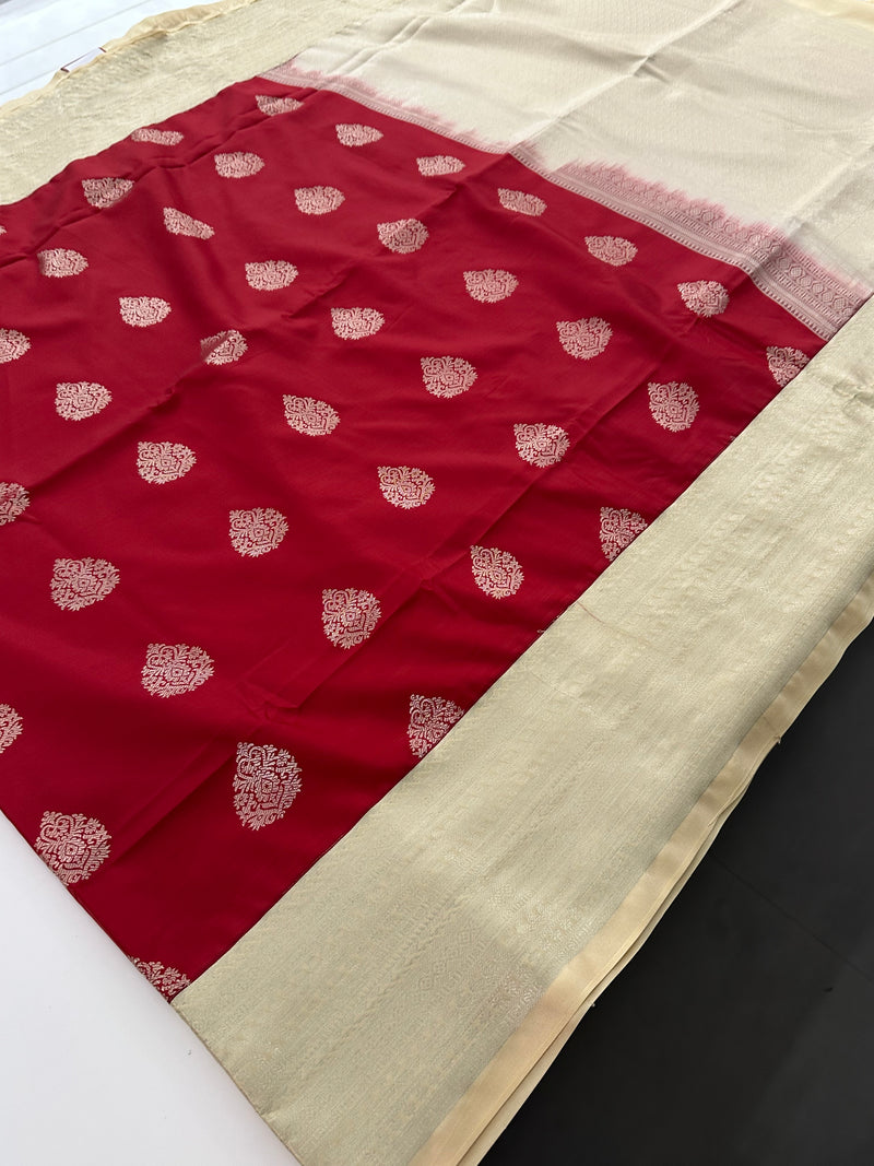 New Semi Soft silk Sarees From Kanchi in beatiful Borders -JU20