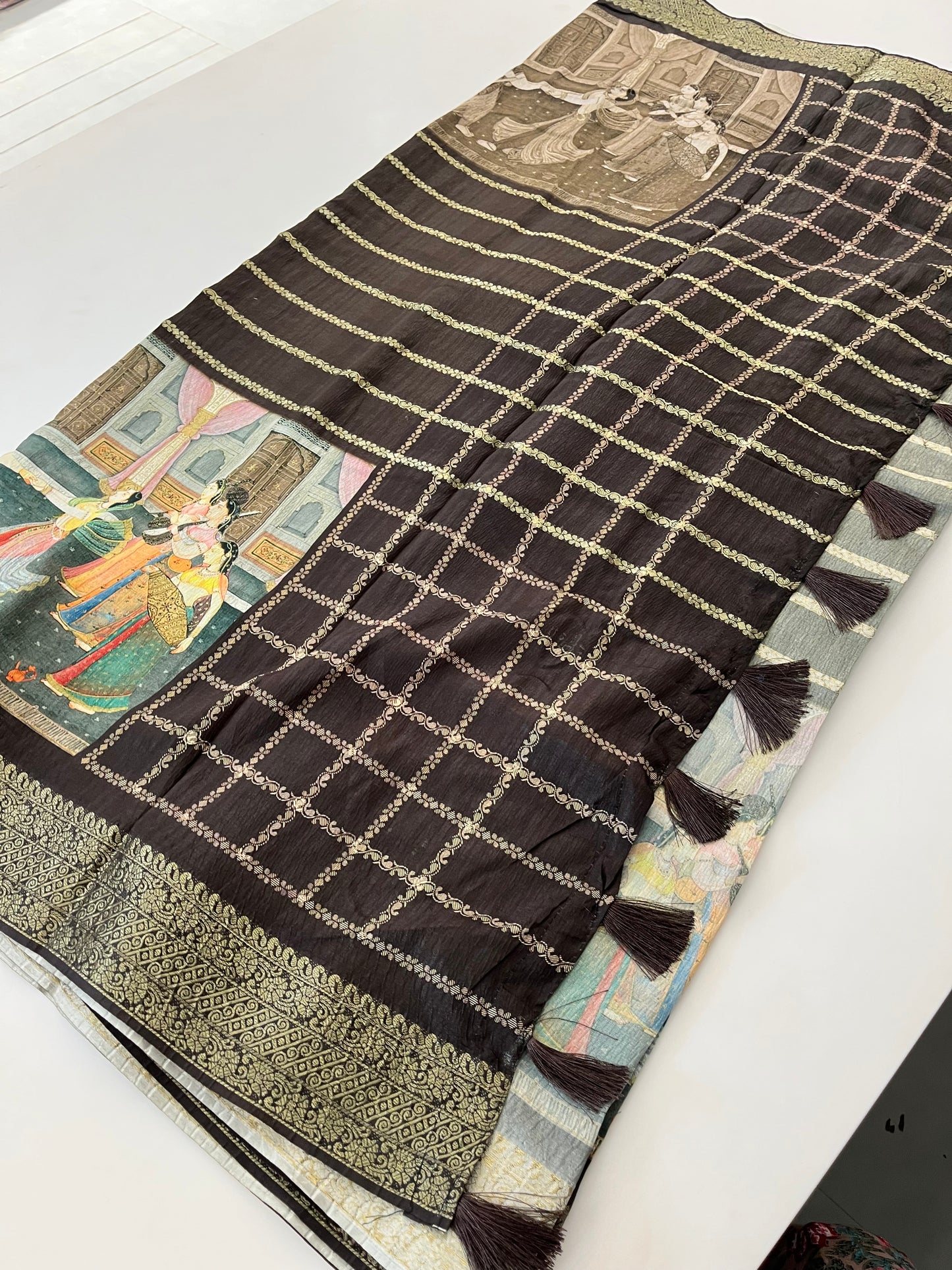 Crush Tussar  Designer