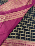 BLACK GEORGETTE SAREE-J17