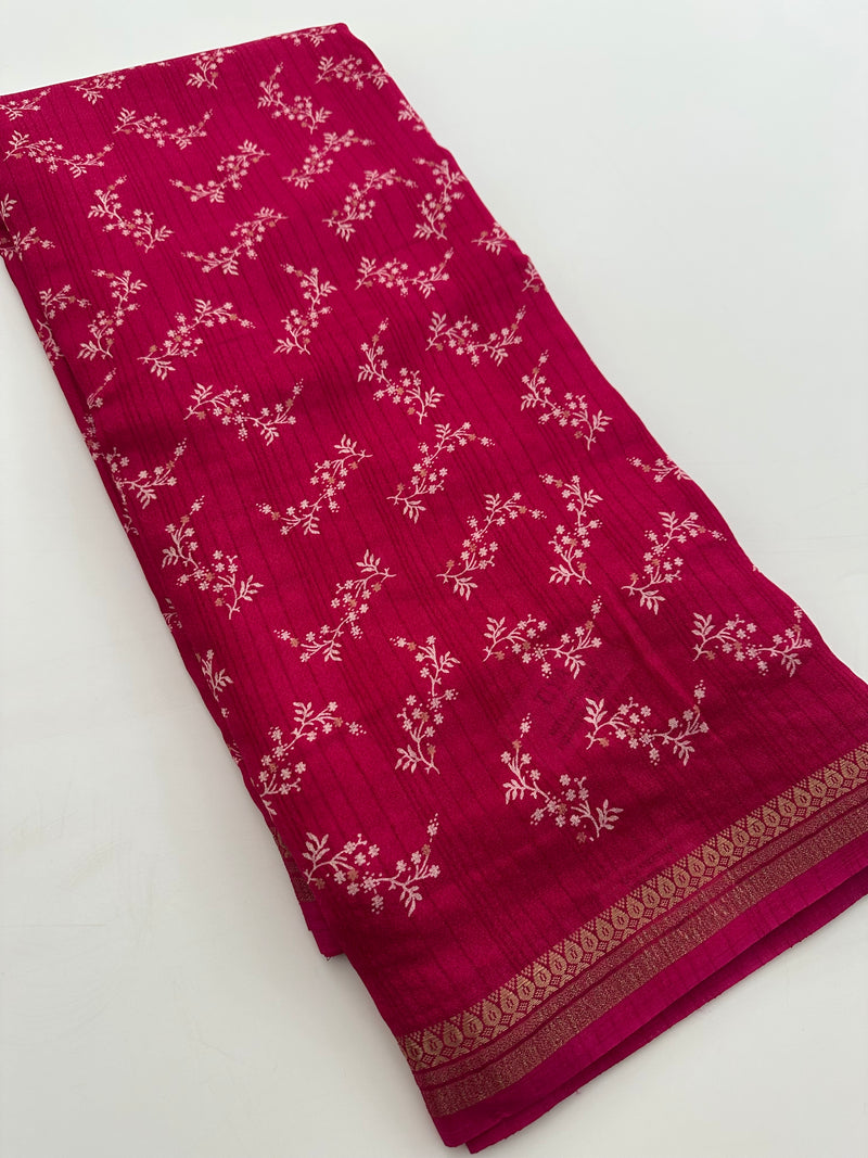 Tussar Printed Saree-JU7