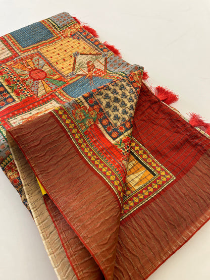 Crush Tussar Printed