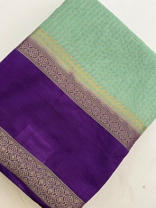 Crepe Small Checks Bentex Border
