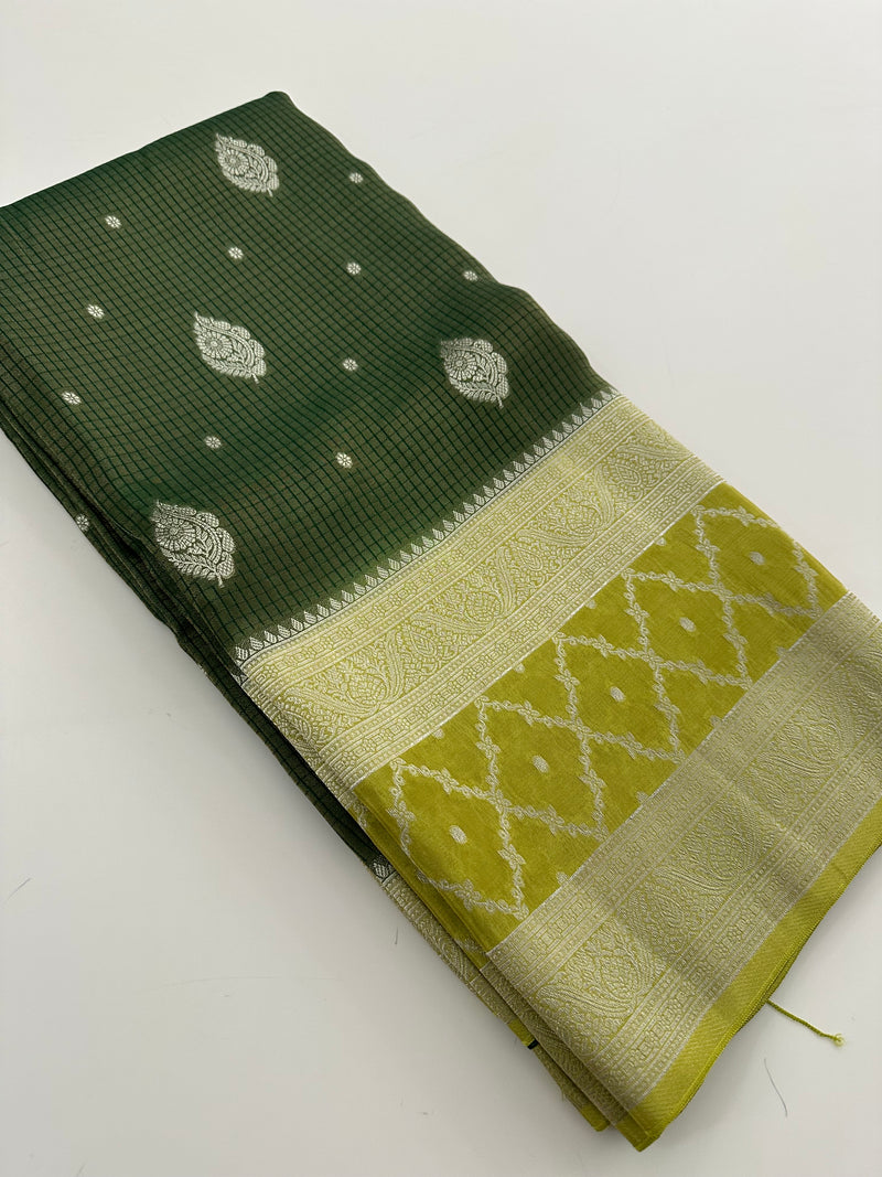 Crape Viscose Fancy Sarees-AU4