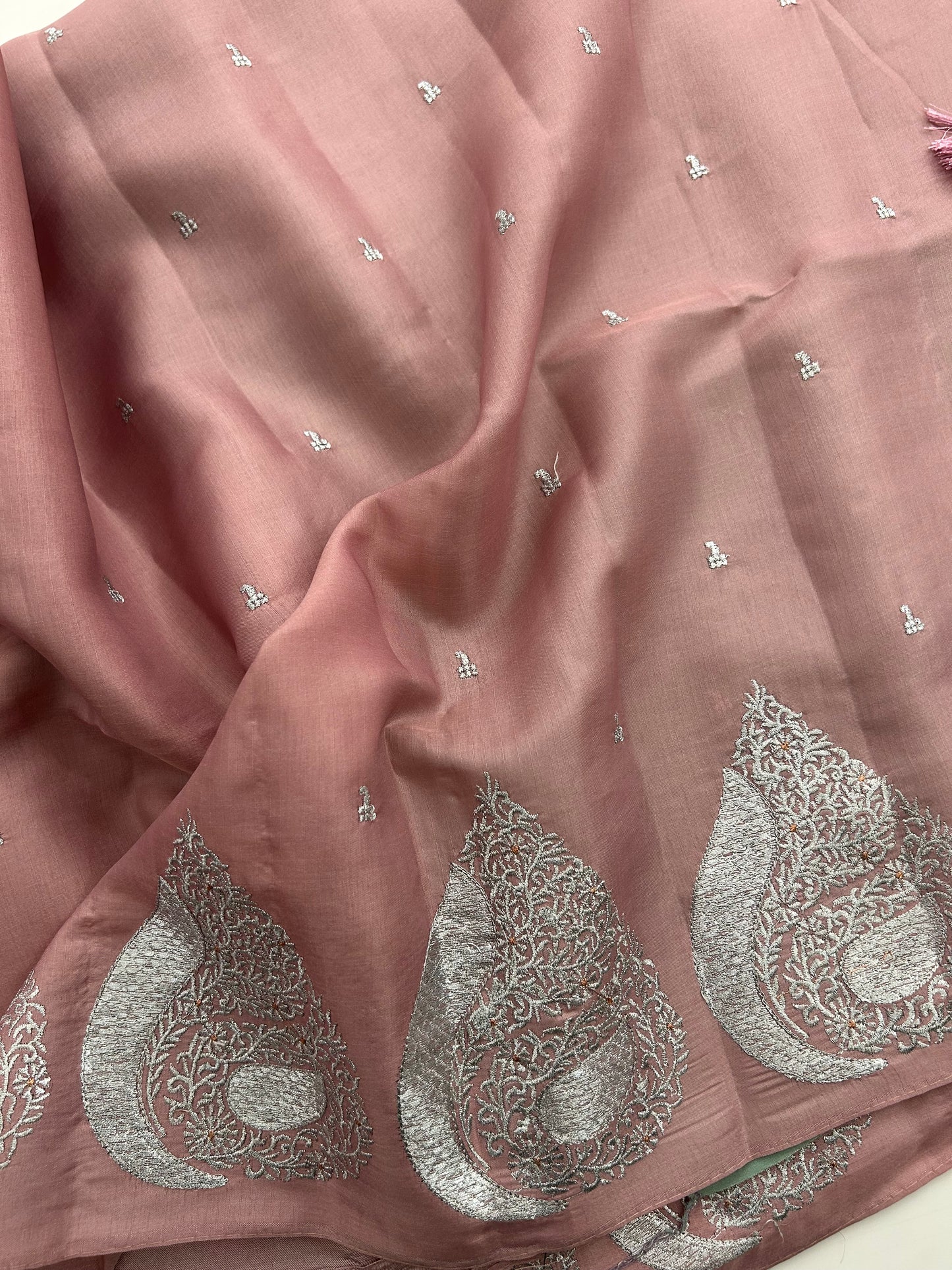 Pastel Pink Butter silk Saree-DC712