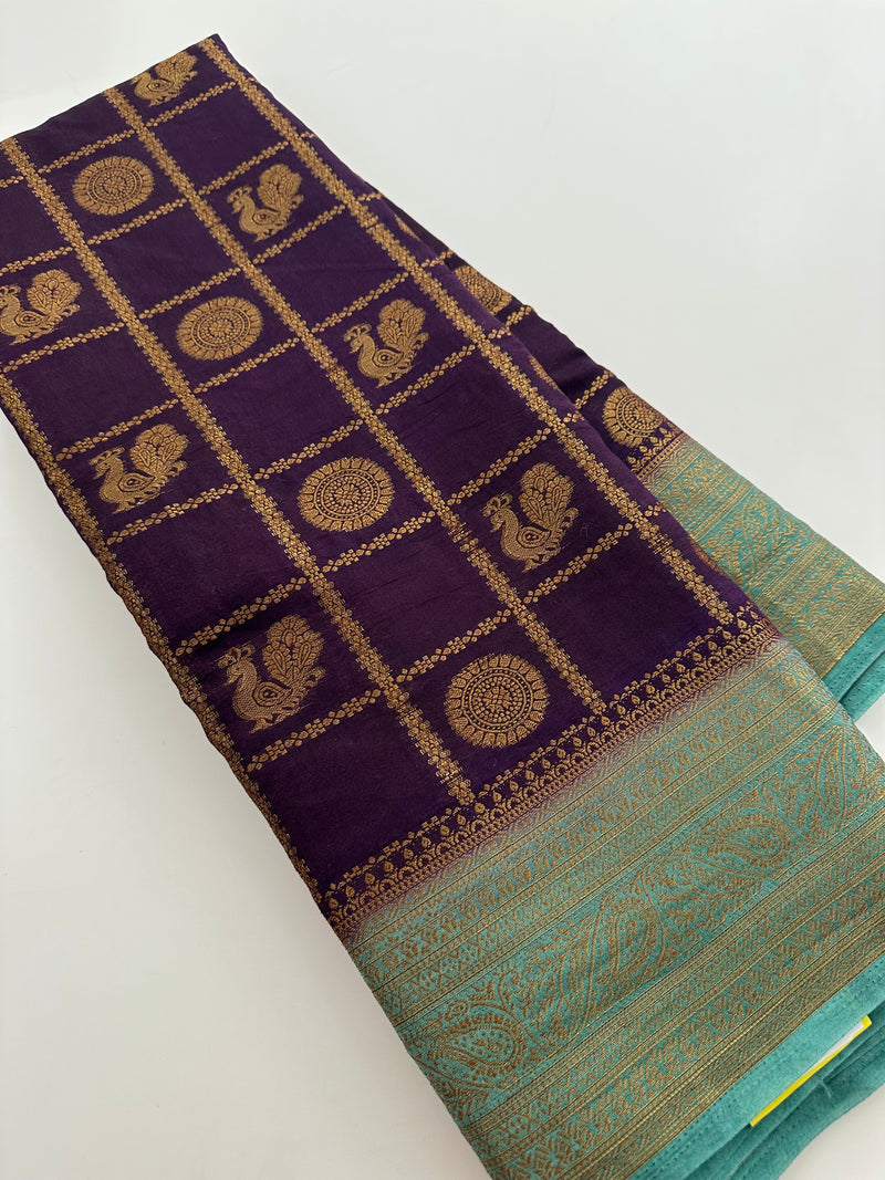 New collection in South Cotton Silk sarees for Varmahalaxmi with contrast matching blouse piece🌹-AU3