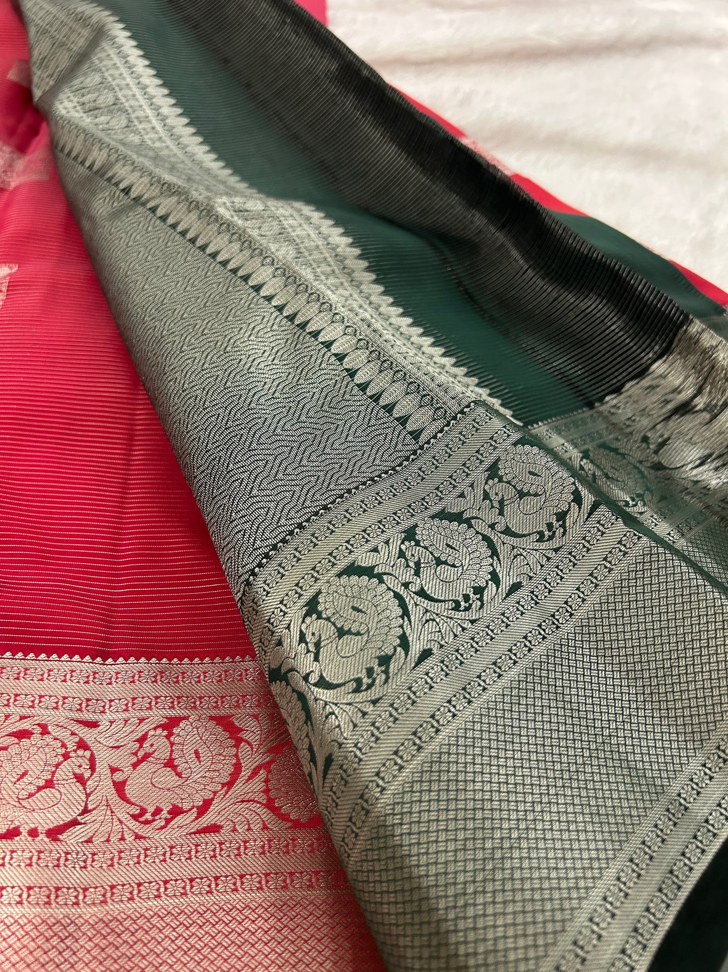 Designer Silver Zari Kanchipuram Silk