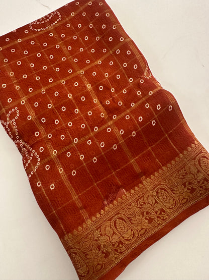 Crape Chiffon Fancy Saree-J1