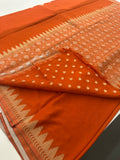 Designer Saree - Rust Crepe Georgette JU17