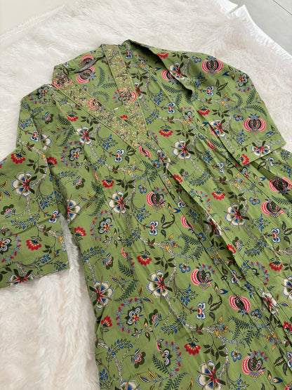 Floral Anarkali Kurti With Plaazo