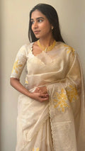 Applique Turkish Organza Saree