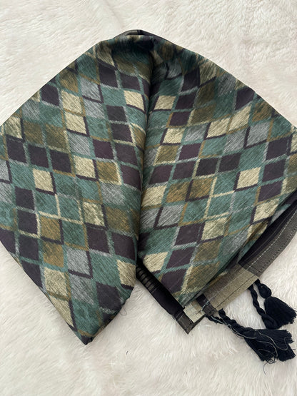 Printed Tussar Silk-M14