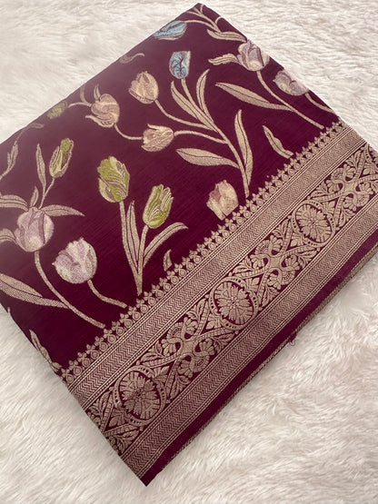 Tulips Linen Premium Saree-M13