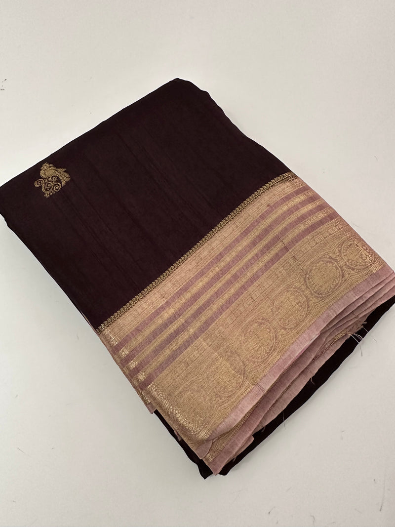 Cut Dana Work Border Chinnon Saree -AU6