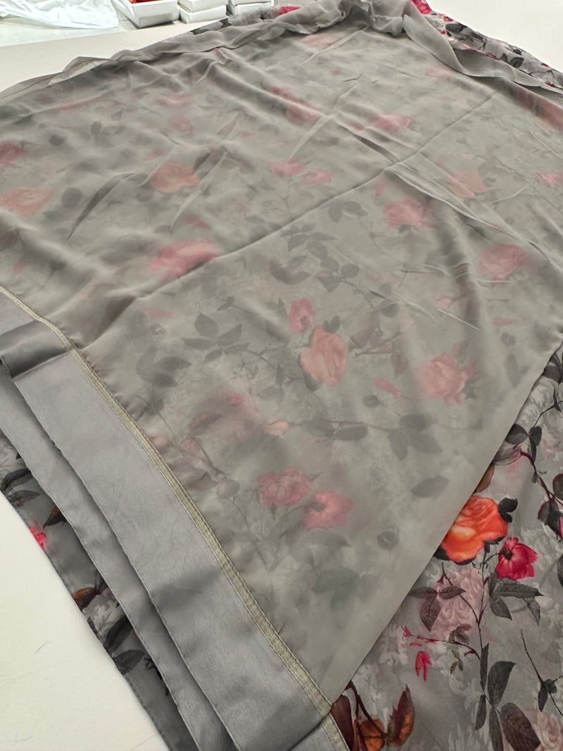Premium floral printed Chiffons -AU4