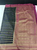 BLACK GEORGETTE SAREE-J17